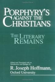 Tapa de Porphyry's Against the Christians