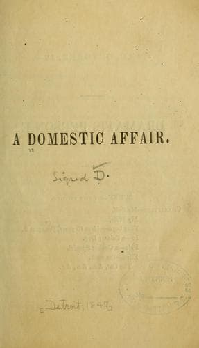 Tapa de A domestic affair