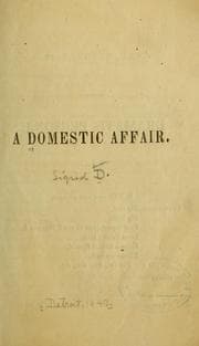 Tapa de A domestic affair
