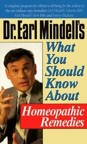 Tapa de Dr. Earl Mindell's what you should know about homeopathic remedies