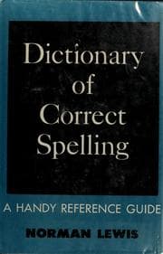 Tapa de Dictionary of correct spelling