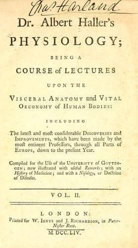 Tapa de Dr. Albert Haller's Physiology