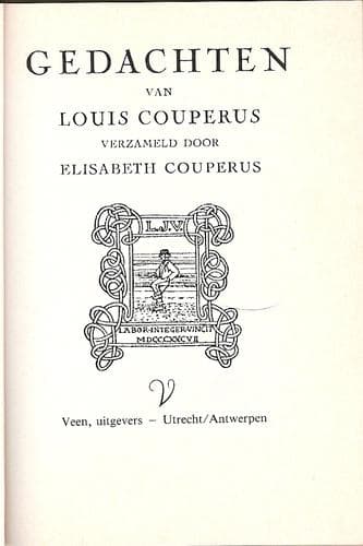 Tapa de Gedachten van Louis Couperus