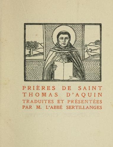 Tapa de Prières de Saint Thomas d'Aquin