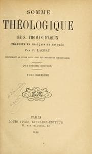 Tapa de Somme Theologique de S. Thomas D'Aquin