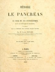 Tapa de Mémoire sur le pancréas et sur la role du suc pancréatique dans les phénomèmes digestifs