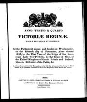 Tapa de Anno tertio & quarto Victoriæ reginæ, Magnæ Britanniæ et Hiberniæ