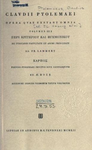 Tapa de Claudii Ptolemaei Opera quae exstant omnia