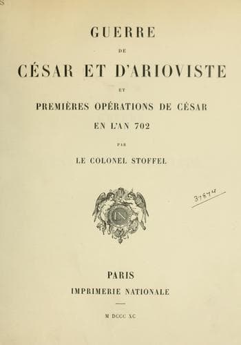 Tapa de Guerre de César et d'Arioviste