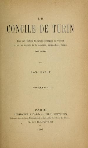 Tapa de Le concile de Turin