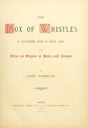 Tapa de The box of whistles