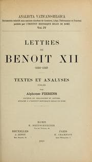 Tapa de Lettres de Benoit XII (1334-1342)