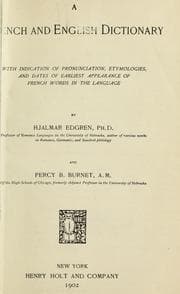 Tapa de A French and English dictionary