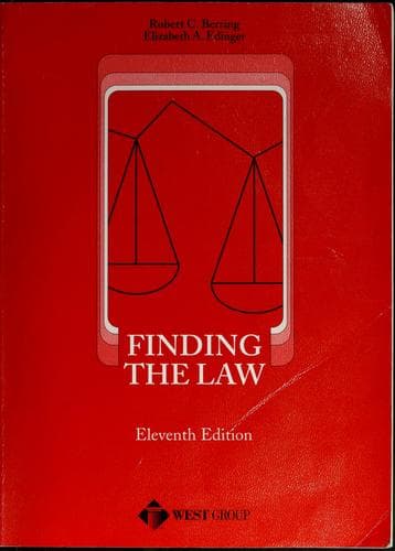 Tapa de Finding the law