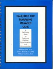 Tapa de Casebook for Managing Managed Care