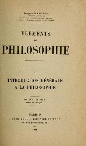 Tapa de Elements de philosophie