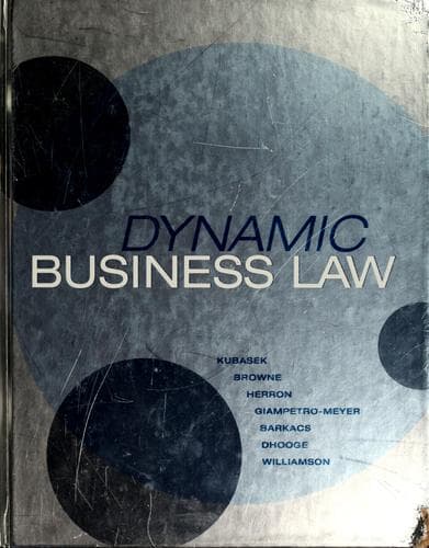 Tapa de Dynamic business law