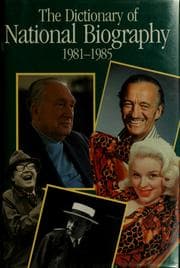 Tapa de The Dictionary of national biography, 1981-1985