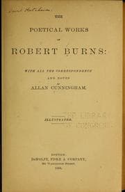 Tapa de The poetical works of Robert Burns