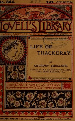 Tapa de Life of Thackeray ...