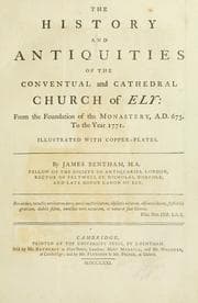 Tapa de The history and antiquities of the conventual and cathedral church of Ely