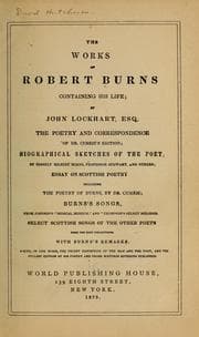 Tapa de The works of Robert Burns, containing his life