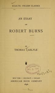 Tapa de An essay on Robert Burns