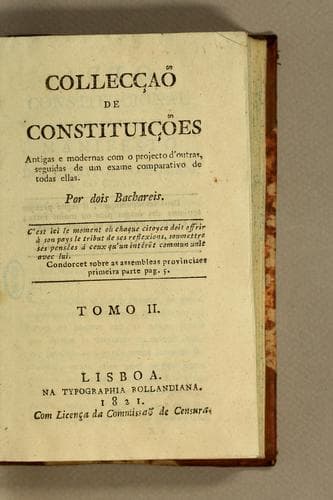 Tapa de Colleccão de constituicões