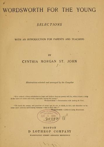 Tapa de Wordsworth for the young