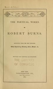 Tapa de The poetical works of Robert Burns