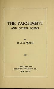 Tapa de The parchment, and other poems