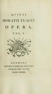 Tapa de Quinti Horatii Flacci Opera