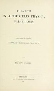 Tapa de In Aristotelis Physica paraphrasis ...
