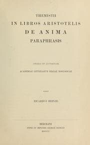 Tapa de In libros Aristotelis De anima paraphrasis ...