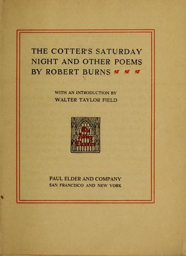 Tapa de The cotter's Saturday night