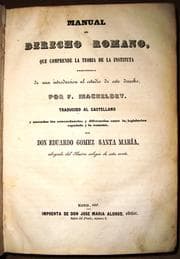Tapa de MANUAL DE DERECHO ROMANO