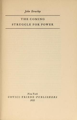 Tapa de The coming struggle for power