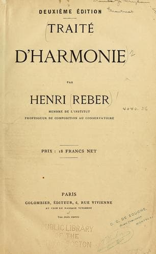 Tapa de Traité d'harmonie