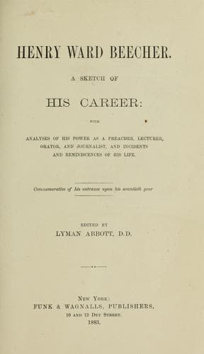 Tapa de Henry Ward Beecher