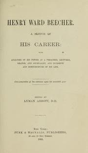 Tapa de Henry Ward Beecher