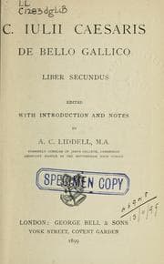 Tapa de De bello Gallico liber secundus