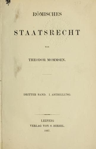 Tapa de Handbuch der römischen Alterthümer