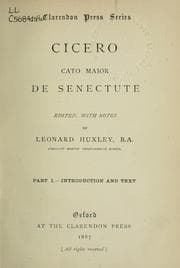 Tapa de Cato maior De senectute