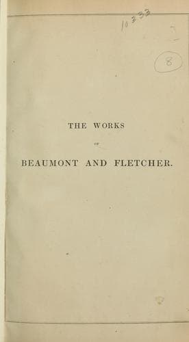 Tapa de The works of Beaumont and Fletcher