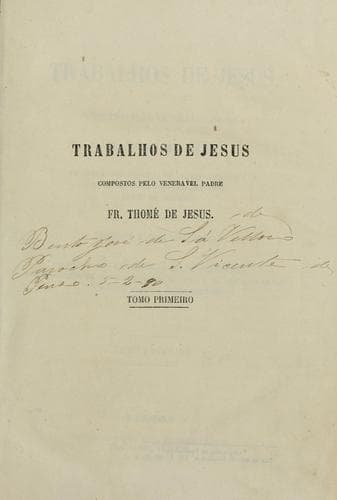 Tapa de Trabalhos de Jesus