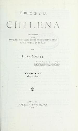 Tapa de Bibliografía chilena