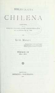 Tapa de Bibliografía chilena