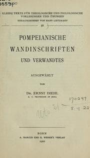 Tapa de Pompeianische Wandinschriften und Verwandtes