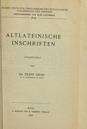Tapa de Altlateinische Inschriften