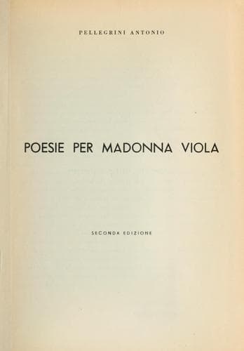 Tapa de Poesie per madonna Viola